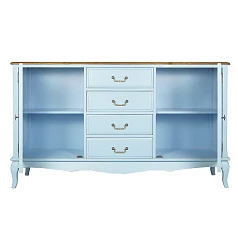 купить стильные Голубой комод Leontina с дверками и ящиками арт ST9351B в интернет-магазине