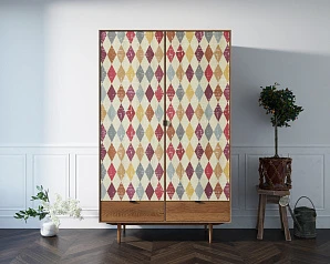 Шкаф двустворчатый  "Bruni print" с двумя ящиками арт BR27/2P в интернет-магазине