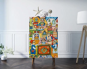 купить стильные Комод высокий "Berber" 1 принт арт BB10/Print_01 в интернет-магазине