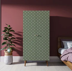 Шкаф малый двухстворчатый "Berber" принт 12 арт BB08/Print_12 в интерьере