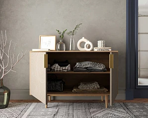 фото Комод с двумя дверками "Line" R18/beige в интерьере