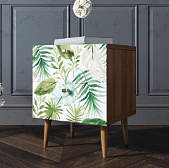 красивые Тумбочка "Berber" с двумя ящиками 4 принт арт BB03/Print_04, разноцветная на заказ