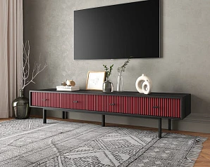 стильный Комод с четырьмя ящиками под TV "Emerson" арт EM06/red/L на заказ