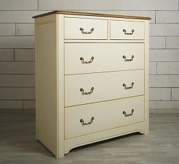 Бежевый комод "Olivia" на пять ящиков арт GA2005C