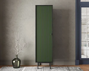 красивый Шкаф c одной дверкой "Emerson" арт EM101/green/L на заказ