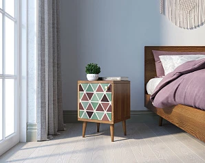 купить Тумбочка "Berber" с дверкой 26 принт арт BB21/Print_26, разноцветная