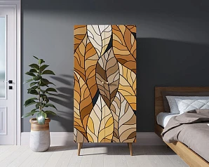 стильный Шкаф малый двухстворчатый "Berber" принт 8 арт BB08/Print_08 на заказ