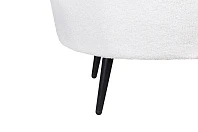 Низкое кресло ракушка Pearl цвет белый на черных ножках в интернет-магазине