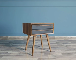 купить Тумба для прихожей "Bruni Black" с двумя ящиками в интернет-магазине