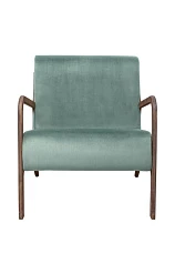 фото Низкое кресло с деревянными подлокотниками Mody Green
