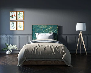 фото Кровать "Berber" 120х200 см принт 41 арт BB42/Print_41 в интерьере