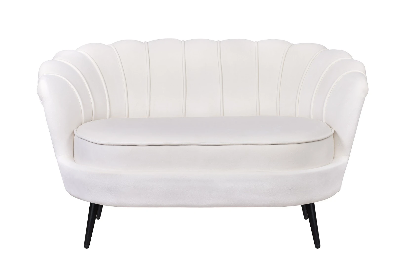 Диван ракушка Pearl Double Beige на черных ножках на заказ в интернет-магазине