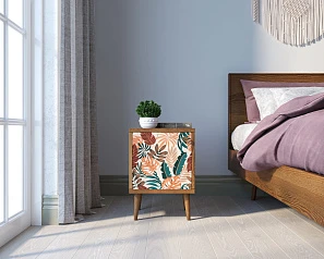 красивые Тумбочка "Berber" с дверкой 25 принт арт BB21/Print_25, разноцветная