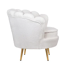 купить красивое Низкое кресло ракушка Pearl цвет белый в интернет-магазине