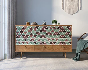 купить Комод "Berber" три дверки и три ящика 26 принт арт BB24/Print_26 в интернет-магазине