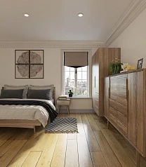 купить стильные Кровать двуспальная в Скандинавском стиле "Bruni" 180х200 см арт BR-18 в интернет-магазине