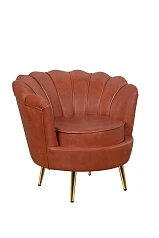 Низкое кресло ракушка Pearl Brown в интерьере