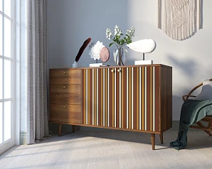 Комод "Berber" с двумя дверками и ящиками 20 принт арт BB05/Print_20 в интернет-магазине