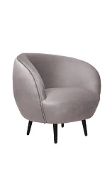 Мягкое кресло Small Benee Grey на черных ножках