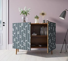 Комод "Berber" две дверки 18 принт арт BB04/Print_18 в интерьере