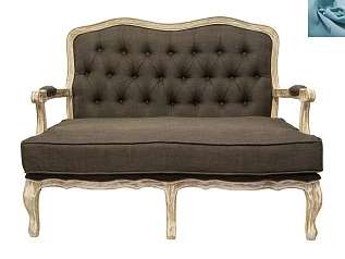 купить стильный Прямой диван модерн Yareli Brown V2 голубой в интернет-магазине