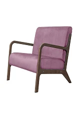 купить Низкое кресло с деревянными подлокотниками Mody Pink розовый