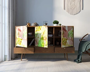 красивые Комод "Berber" три дверки и три ящика 29 принт арт BB24/Print_29 на заказ