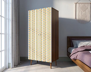 красивый Шкаф малый двухстворчатый "Berber" принт 23 арт BB08/Print_23