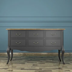 заказать Консоль "Leontina Black" 6 ящиков арт ST9358BLK