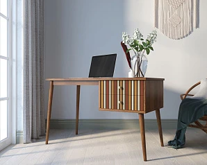 купить красивый Стол рабочий "Berber" принт 20 с одной тумбой арт BB20/Print_20