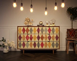 заказать Комод "Bruni print" с шестью ящиками арт BR05P