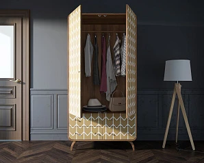 заказать стильные Шкаф в скандинавском стиле "Ellipse Print" с ящиками принт 1 арт EL15/print_01