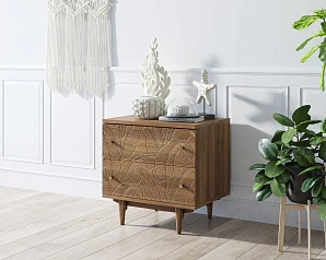 Комод "Boho" 2 ящика джангл арт BH06 в интерьере