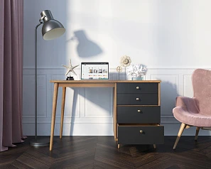 заказать Стол рабочий "Berber" принт 33 с одной тумбой арт BB31/Print_33 в интернет-магазине