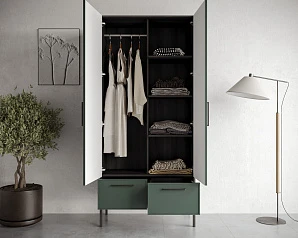 фото Шкаф двухстворчатый  с ящиками "Nicole" NR26G в интерьере