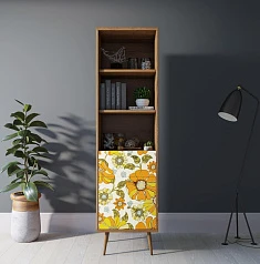 красивый Стеллаж с ящиками "Berber" принт 47 арт BB45/Print_47 на заказ