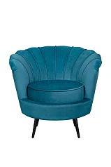 Кресло ракушка Pearl Marine на черных ножках