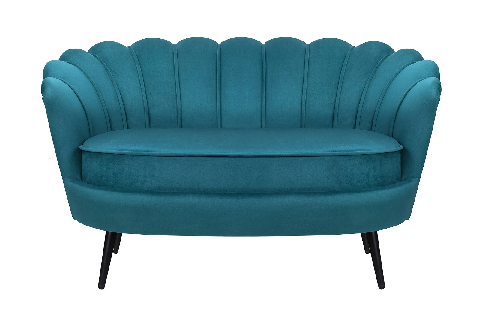красивые Диван ракушка Pearl Double Marine Velvet на черных ножках в интернет-магазине