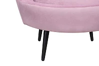заказать Кресло ракушка Pearl Pink на черных ножках