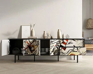 фото Комод с четырьмя дверками и двумя ящиками "Emerson" by Kandinsky арт EM04/Print_01