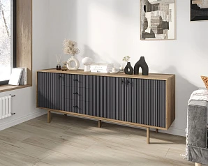 купить красивый Комод с тремя дверками и тремя ящиками "Emerson" арт EM07/7024/L