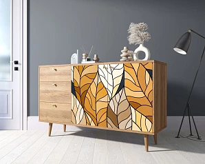 красивый Комод "Berber" с двумя дверками и ящиками 08 принт арт BB05/Print_08