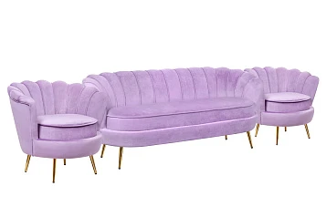 заказать Комплект кресел и дивана ракушка Pearl Triple Purple