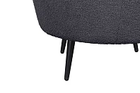 заказать Низкое кресло ракушка Pearl Black Boucle на черных ножках