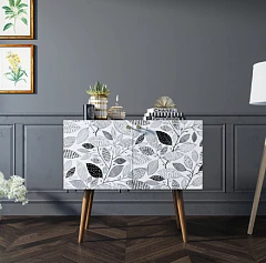 фото Комод на высоких ножках "Berber" малый принт 9 арт BB13/Print_09 в интерьере