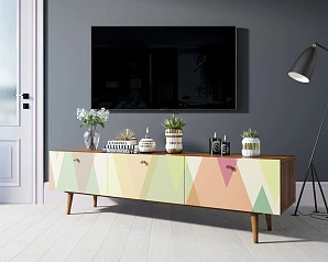 заказать стильные Комод "Berber" с ящиками низкий под TV принт 16 арт BB19/Print_16