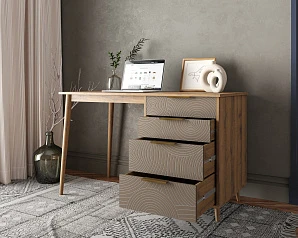 заказать Стол рабочий "Line" одной тумбой R23/beige