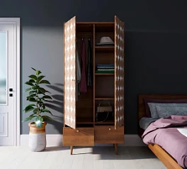 Шкаф двухстворчатый "Berber" принт 17 арт BB16/Print_17 в интерьере