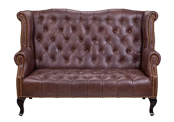 купить стильные Кожаный дизайнерский диван лофт Royal Sofa Brown в интернет-магазине