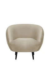 купить Мягкое кресло Small Benee Taupe на черных ножках